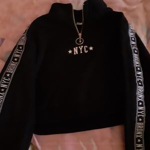 H&M cropped track hoodie